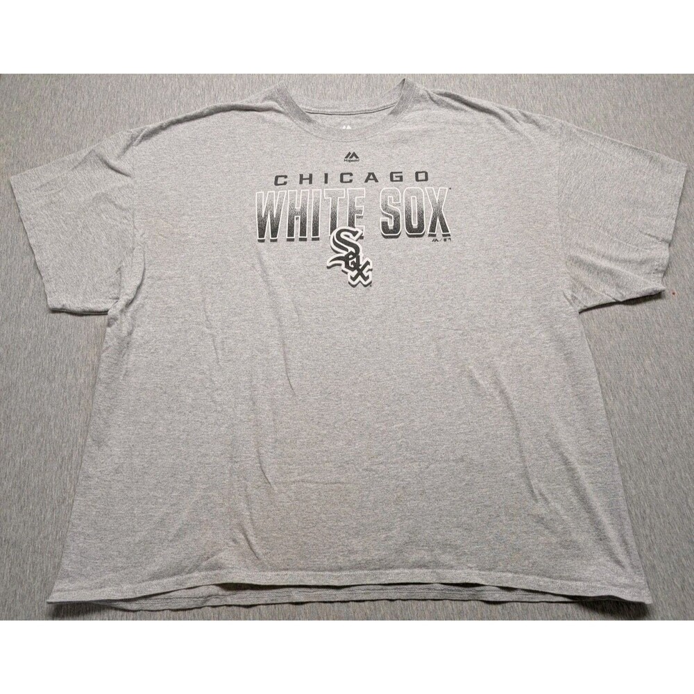 Majestic-Men's MLB Gray Chicago White Sox Short Sleeve Shirt Size 3XL